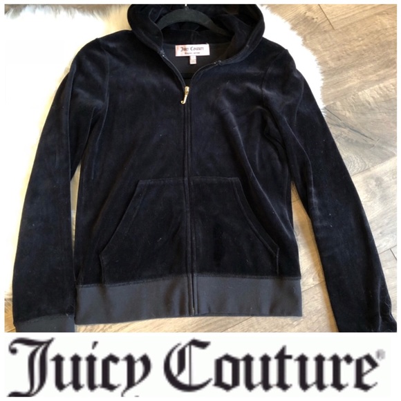 Juicy Couture Tops - ‼️Juicy Couture Velour Bling Hoodie Size L